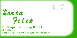 marta filip business card